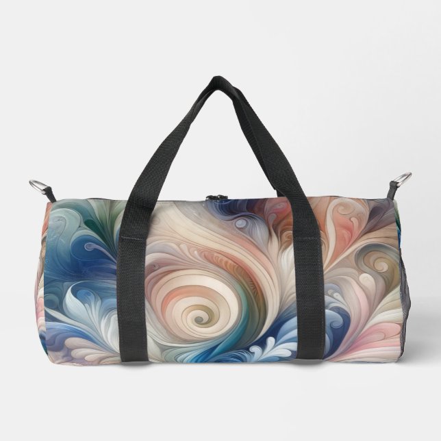 Watercolor Fantasy Floral Romantic Pattern Duffle Bag (Front)