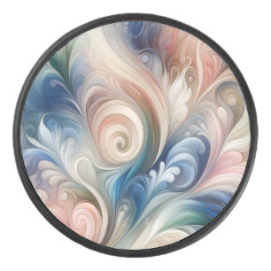 Watercolor Fantasy Floral Romantic Pattern Hockey Puck