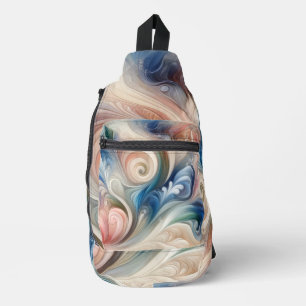 Watercolor Fantasy Floral Romantic Pattern Sling Bag