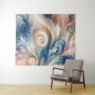 Watercolor Fantasy Floral Romantic Pattern Tapestry
