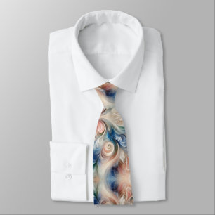 Watercolor Fantasy Floral Romantic Pattern Tie