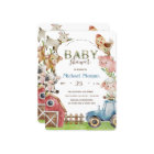 Watercolor Farm Tractor Stable Baby Shower
