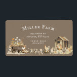 Watercolor Farm Vintage Script Egg Carton Label<br><div class="desc">Upgrade your homestead or family farm with this beautiful vintage egg carton label featuring an easily customizable script with watercolor chicken illustrations. Check out our store for more egg carton label designs.</div>