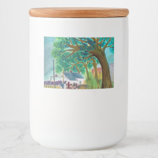 Watercolor Farmhouse  Food Label