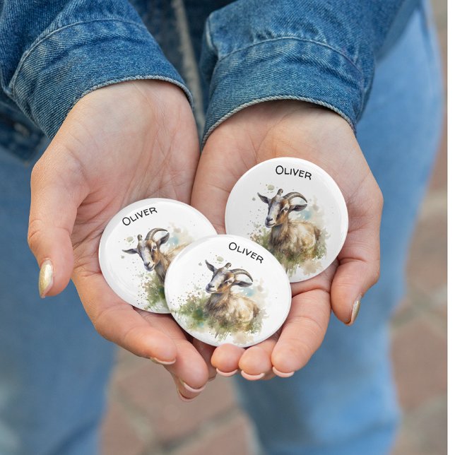 Watercolor Farmhouse Goat, custom Bottle Opener (Creator Uploaded)