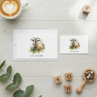Watercolor Farmhouse Goat, custom