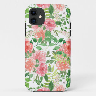 watercolor farmhouse rose garden Case-Mate iPhone case