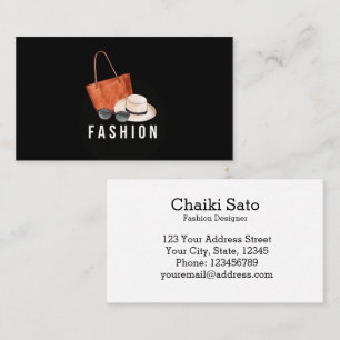 Watercolor Fashion Designer Business Card