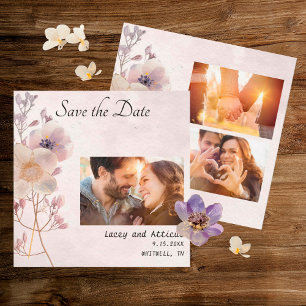 Watercolor Faye Floral Wedding Save the Date Cards