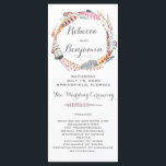 Watercolor Feathers Bohemian Wedding Programs Programme<br><div class="desc">All-year-round Bohemian style rustic wedding programs,  you can customise it with your own idea to suit your occasion needs.</div>
