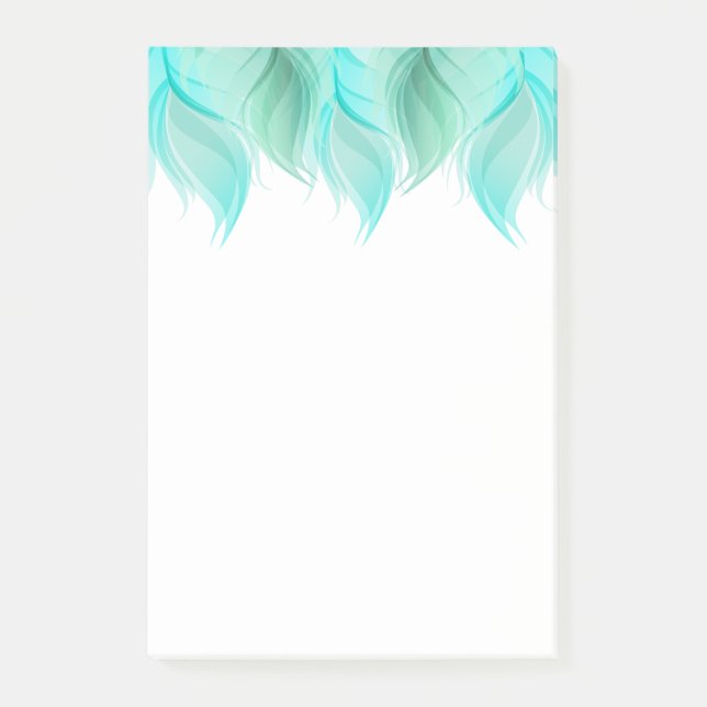 Watercolor Feathers Modern Post-it Notes (Front)