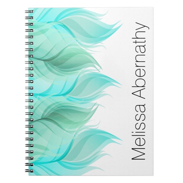 Watercolor Feathers Personalised Notebook (Front)