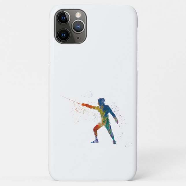 watercolor fencing Case-Mate iPhone case (Back)
