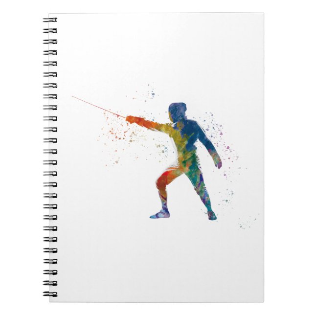 watercolor fencing notebook (Front)