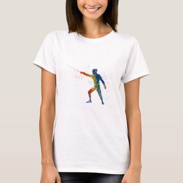watercolor fencing T-Shirt (Front)