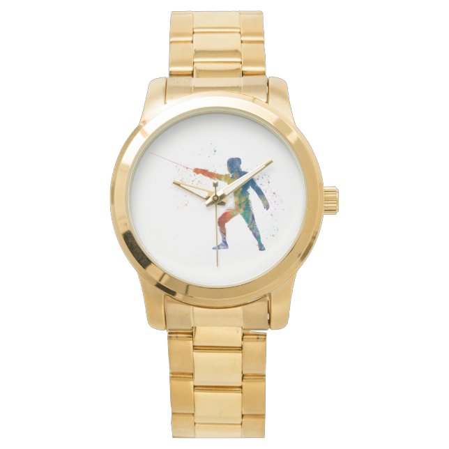 watercolor fencing watch (Front)