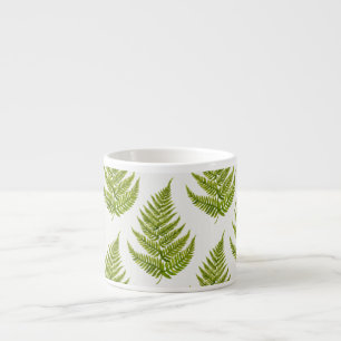 Watercolor Fern Pattern Espresso Cup