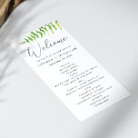 Watercolor fern. Woodland botanical script wedding<br><div class="desc">Botanical script program with watercolor green fern for summer woodland wedding. Please contact me if you need additional items.</div>