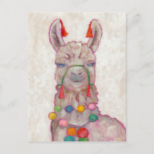 Watercolor Festival Llama Postcard
