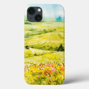 Watercolor Field Wildflowers iPhone / iPad case