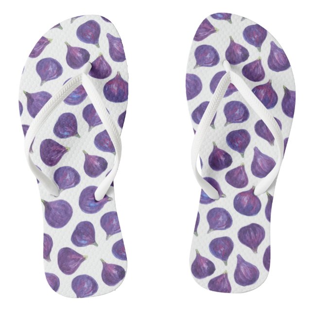Watercolor figs pattern jandals (Footbed)
