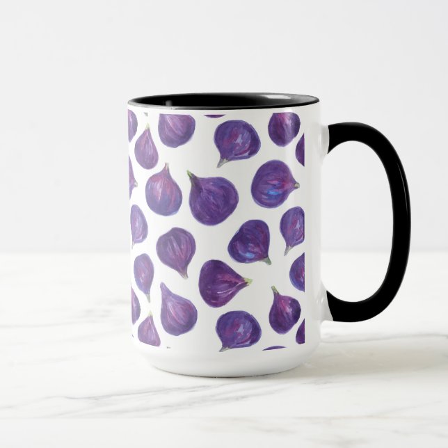 Watercolor figs pattern mug (Right)