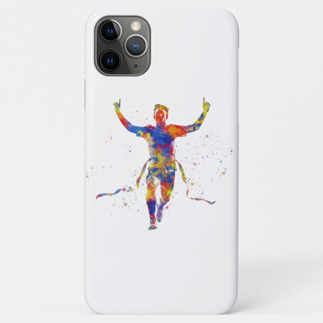 Watercolor finish line runner Case-Mate iPhone case (Back)