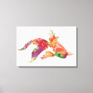 watercolor fish canvas print
