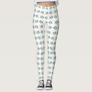 Watercolor Fishes Cute Drawing Custom Leggings