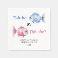 Watercolor Fishing Gender Reveal