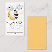 Watercolor Fishing Panda Baby Shower Diaper Raffle