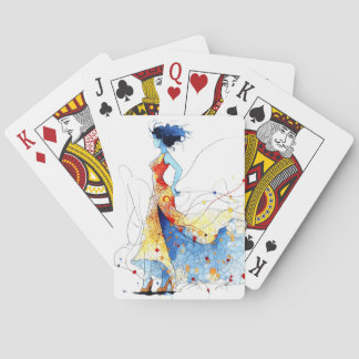Watercolor Flamenco Dancer – Joy in Motion #2 Playing Cards