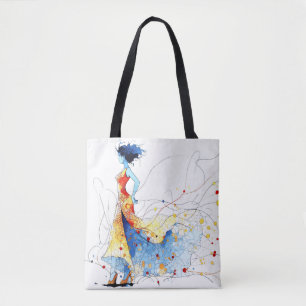 Watercolor Flamenco Dancer – Joy in Motion #2 Tote Bag