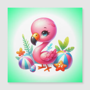 Watercolor Flamingo Cartoon Clipart 