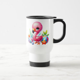 Watercolor Flamingo Clipart-95059 Travel Mug
