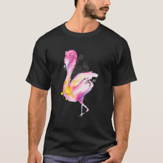 Watercolor Flamingo For Girls And Women T-Shirt