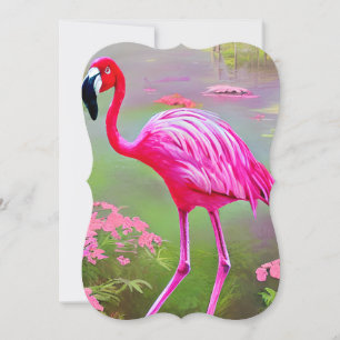 Watercolor Flamingo Graphic Card