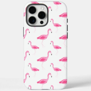 Watercolor Flamingo Pattern iPhone 16 Pro Max Case