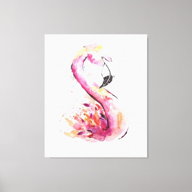 Watercolor Flamingo Print Art | Funny Flamingo (Front)
