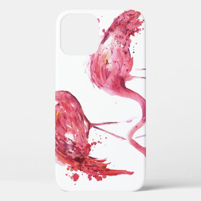 Watercolor Flamingos, Elegant Design. Case-Mate iPhone Case (Back)