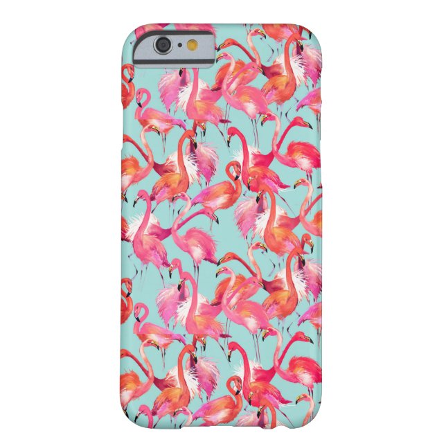 Watercolor Flamingos Gathered Case-Mate iPhone Case (Back)