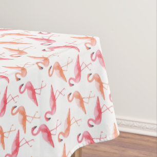 Watercolor Flamingos Tablecloth