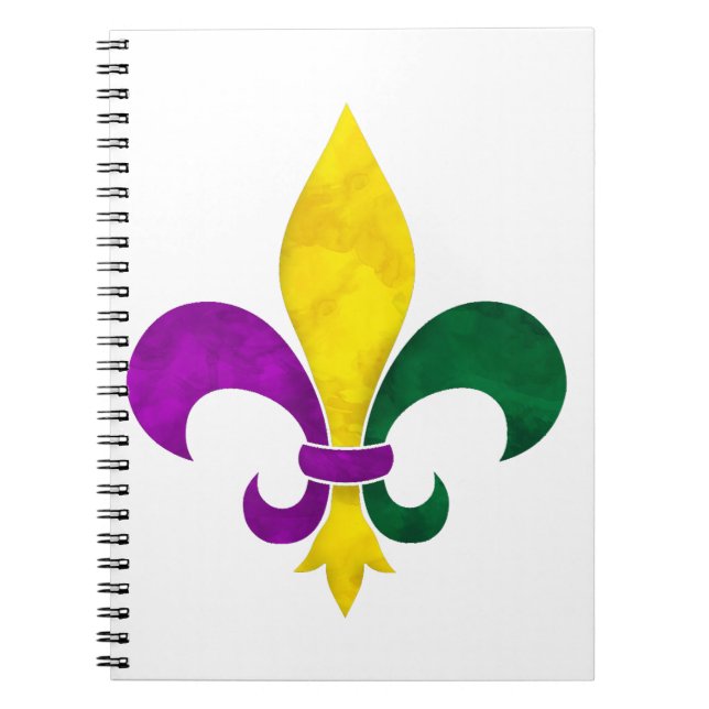 watercolor fleur de lis notebook (Front)