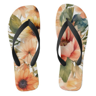  Watercolor Flip-Flops Jandals