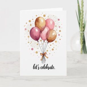 Watercolor Floating Orbs Birthday Card