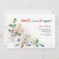 Watercolor Floral 2 Invitation