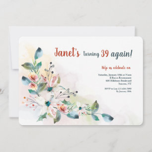 Watercolor Floral 2 Invitation