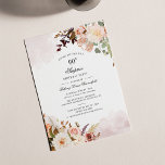 Watercolor Floral 60th Birthday Party Invitation<br><div class="desc">Botanical Floral 60th Birthday Party Invitation Postcard you can easily customise with your party details by clicking the "Personalise" button. Featuring modern floral bouquet succulent and script modern typography. Perfect for a surprise party invitation for any milestone celebration</div>