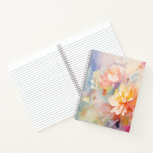 Watercolor Floral Abstract Journal Notebook Sketch