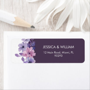 Watercolor Floral Address Label